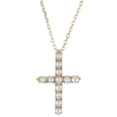 14K Gold Seed Pearl Necklace Adjustable Chain